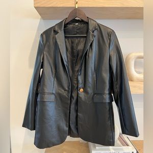 Leather blazer size small